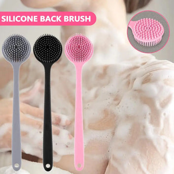 1pcs Silicone Long Handle Bath Brush Body Shower Scrubber Massage