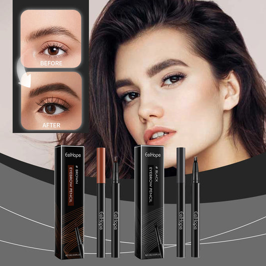 Forks Waterproof Eyebrow Pencil Long Lasting Natural Black Dark