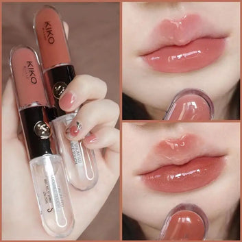 Kiko Double Headed Lipstick Make Up Mirror Lip Gloss Face Gloss