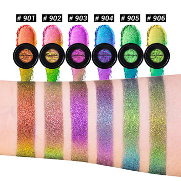 CHARMACY Multichrome Glitter Eyeshadow Set with Primer