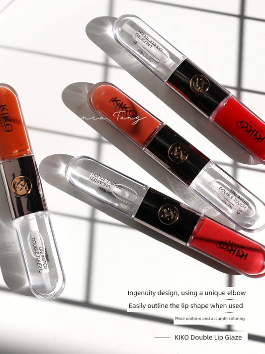 Kiko Double-Headed Lip Lacquer Lipstick Matte Lip Gloss