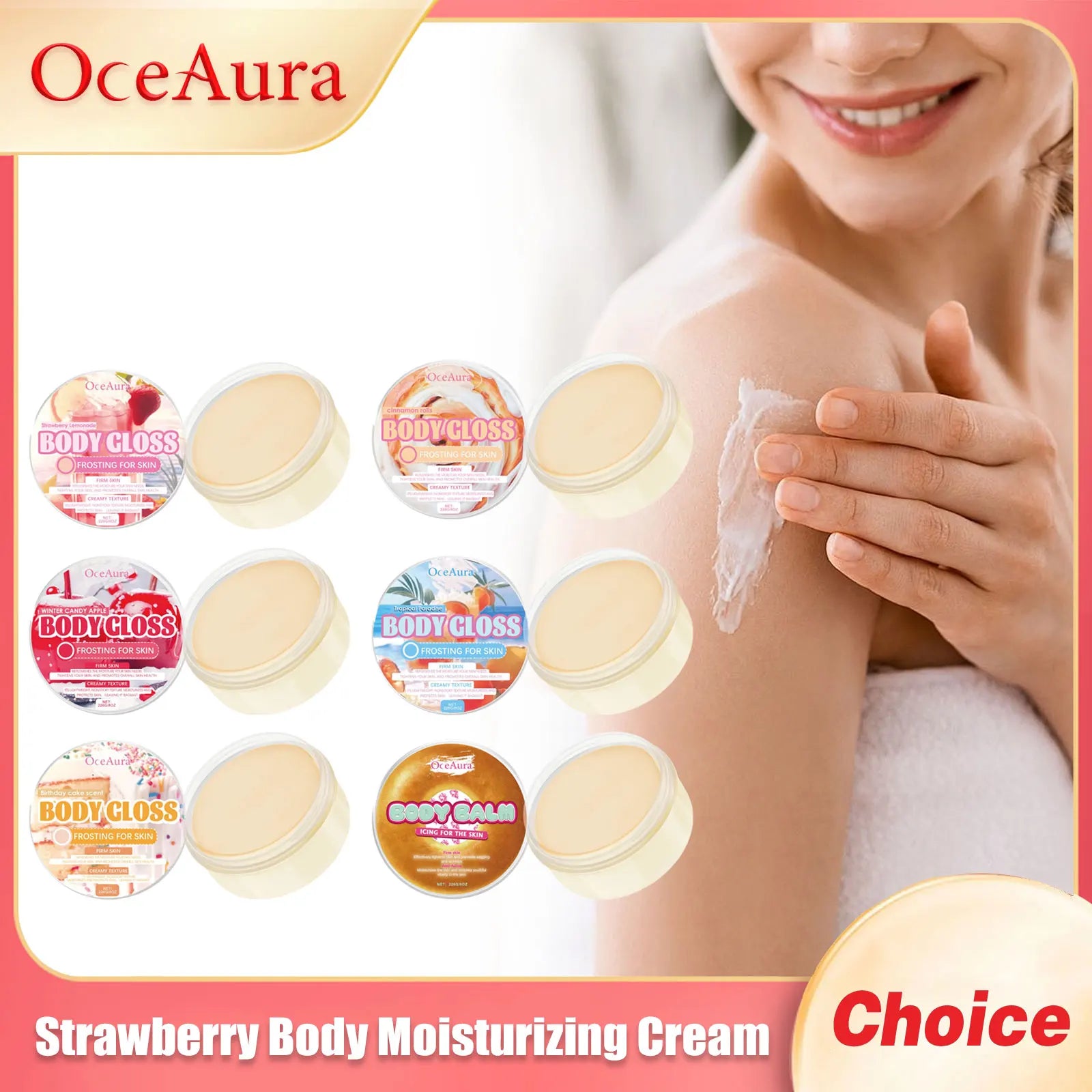 Strawberry Body Moisturizing Cream Decrease Brightening Improving